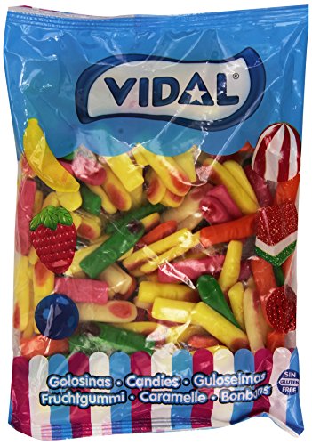 Vidal Dedos Surtidos Brillo Golosina, paquete de 2x 1000 gr