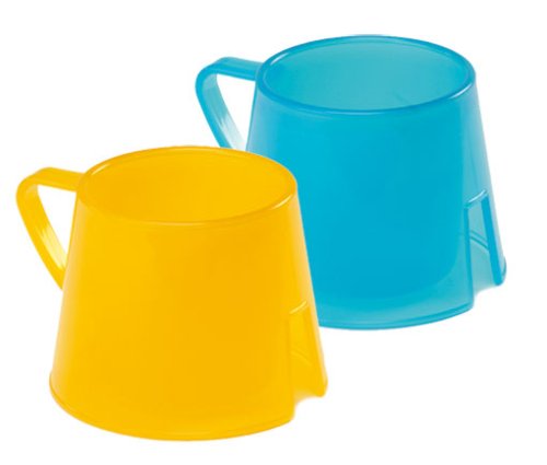 Vital Baby 49801 - Taza de aprendizaje (2 unidades), color amarillo y azul