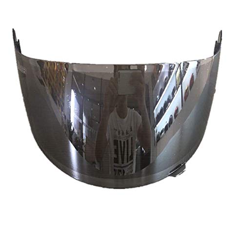 Viviance Casco De Motocicleta Visera Escudo Visor para Hjc Cl-16 Cl-17 Cs-15 CS-R1 CS-R2 Cs-15 Fg-15 TR-1 - Plateado Oscuro