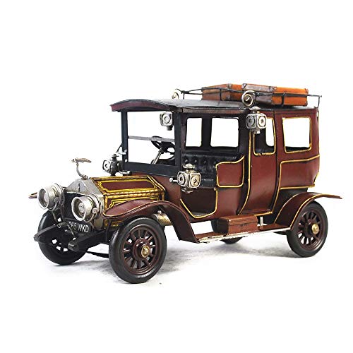 VJUKUB Antiguo clásico Rolls-Royce Modelo Fantasma de hojalata de 1907 Hecho a Mano Arte Retro de Hierro casa decoración decoración de Coches arreglo fotografía apoyos 33 * 15.5 * 17.5 cm