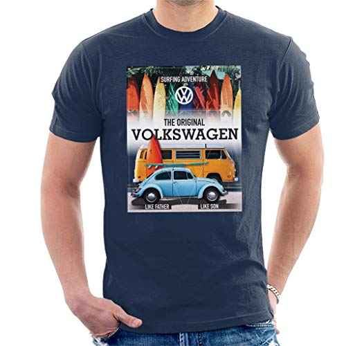 Volkswagen Surfing Adventure Beetle & Camper Men's T-Shirt