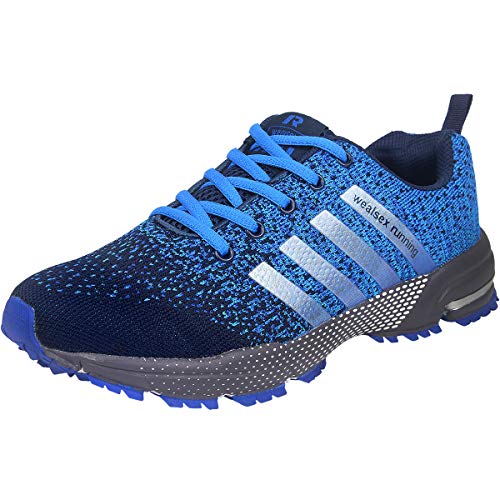 Wealsex Zapatos para Correr En Montaña Asfalto Aire Libre Deportes Zapatillas De Running para Hombre (41, Azul Claro)