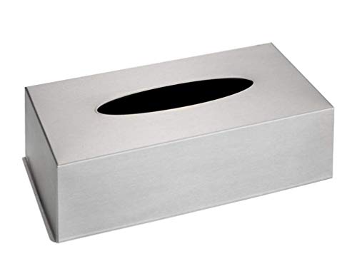 Wenko Caja para Panuelos, Acero Inoxidable, Plata, 12x25x8 cm