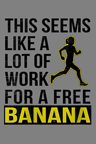 Womens Marathon Runner 26 2 A Lot Of Work For A Free Banana Slogan V Neck: Notebook Planner - 6x9 inch Daily Planner Journal, To Do List Notebook, Daily Organizer, 114 Pages