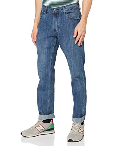 Wrangler Authentic Regular Pantalones, Azul (Blue Mid Stone 14V), 40W / 30L para Hombre