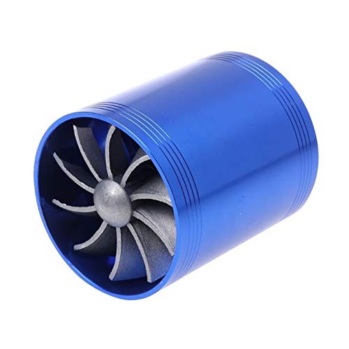 XIAOFANG Fangxia Store Ventilador de la Ingesta de Aire Supercharger Turbo Fuel Gas Saver Fan Azul Doble F1-Z