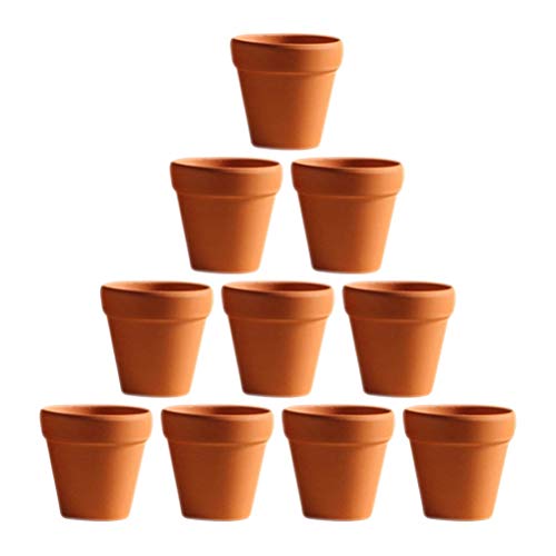 XINXI-YW Conveniente 10pcs pequeña Mini Olla de Terracota Cerámica de la Arcilla de cerámica plantador Macetas Cactus Succulent Nursery Pots Gran Decorativo (Sheet Size : 4.5x4cm)