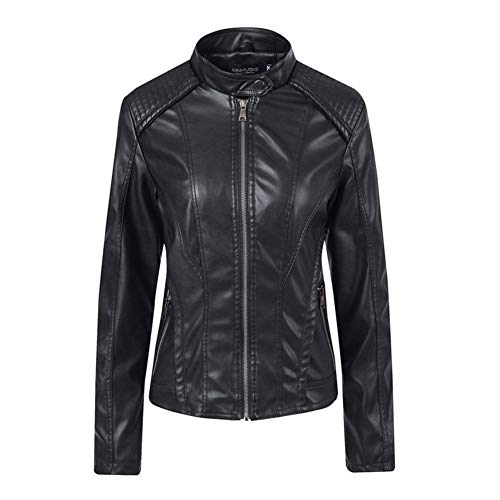 XinXinFeiEr De Las Mujeres de Gran tamaño de Punto Capa de la Chaqueta vagón máquina Equipada más Caliente hasta el Impermeable (Color : Black, Size : M)