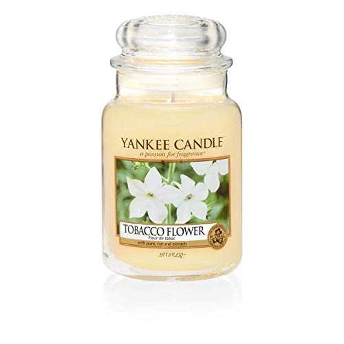 Yankee Candle Tobacco Flower Jar Candle, Yellow, Large