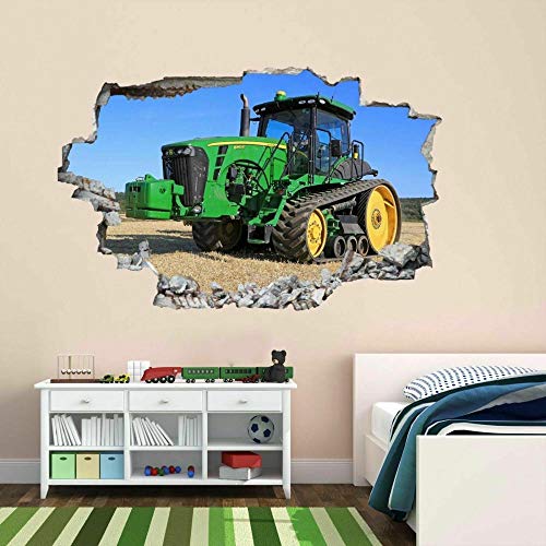 YJYG Etiqueta de la pared Tractor Wall Art Sticker Mural Decal Poster Granja Granja Habitación de niños Bz43