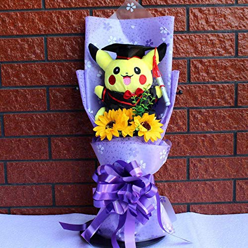 YXLY Dibujos Animados Stitch Bob Esponja Muñeco De Peluche Juguetes Snoopy PVC Ramo De Flores Artificiales Pikachu Día De San Valentín Decoración De Boda Regalo-27