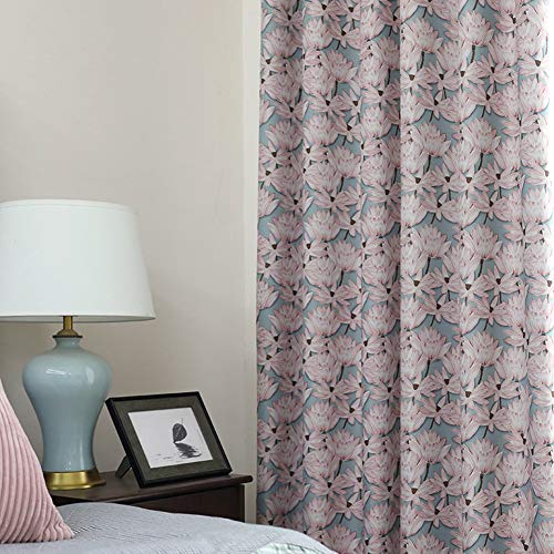 ZYY-Home curtain Loto Patrón Impresión Cortinas Opacas Moderna Pastoral Cortina con Ojales para Salón Dormitorio Comedor Habitación 2 Piezas,W140xL245cm