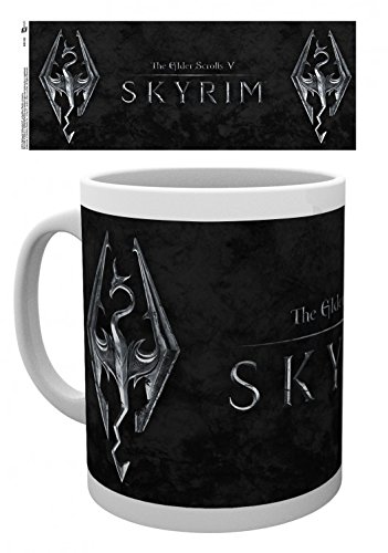 1art1 Skyrim, The Elder Scrolls V, Dragon Symbol Taza Foto (9x8 cm) Y 1x Pegatina Sorpresa