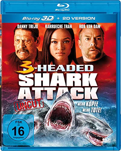 3-Headed Shark Attack 3D: Mehr Köpfe = Mehr Tote! (uncut Version) [3D Blu-ray] [Alemania] [Blu-ray]