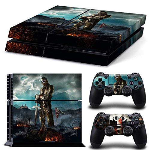 46 North Design Ps4 Playstation 4 Pegatinas De La Consola Medieval + 2 Pegatinas Del Controlador