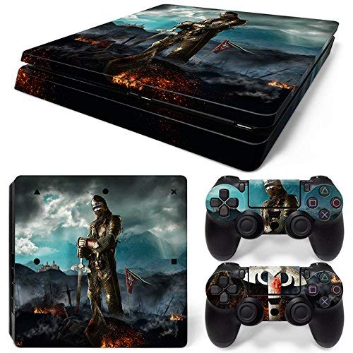 46 North Design Ps4 Slim Playstation 4 Slim Pegatinas De La Consola Medieval + 2 Pegatinas Del Controlador