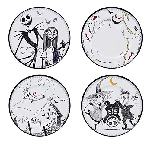 608698b - NIGHTMARE BEFORE XMAS - Set de 4 assiettes - Jack & Cie (PlayStation 4)