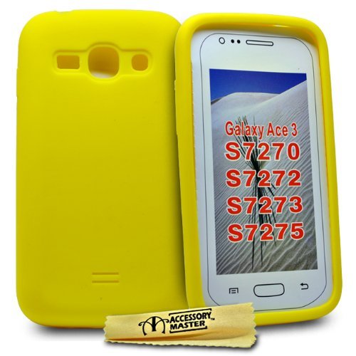 Accessory Master - Carcasa para Samsung Galaxy Ace 3 S7272 (silicona), color amarillo