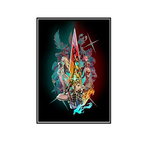 ADNHWAN Xenoblade Chronicles 2, póster de Lienzo de Videojuegos, impresión de Carteles artísticos de Pared para Sala de Estar, Impresiones en Lienzo, decoración del hogar, 50x70cm sin Marco, 1 Uds