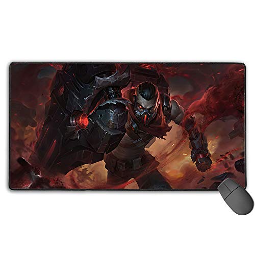 Alfombrilla de ratón impermeable para League Legends Resistance Singed, tamaño extendido profesional, bordes cosidos, diseño personalizado de 40 cm x 90 cm