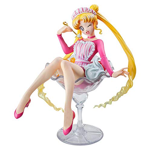 AMrjzr Beauty Moon Hare Fruit Buffy Helado Postura sentada Figura-1 Estilo-12CM