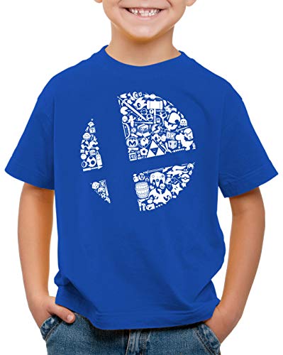 A.N.T. Brawler Camiseta para Niños T-Shirt Ultimate Bros Switch, Color:Azul, Talla:140