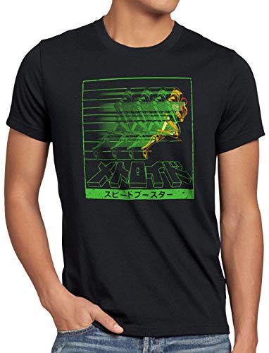 A.N.T. Rapid Hunter Camiseta para Hombre T-Shirt Metroid Gamer NES SNES Geek, Talla:XL