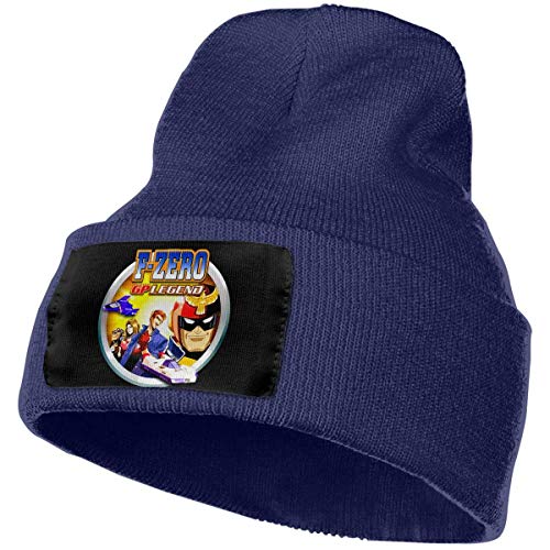 AOOEDM Hombres y mujeres F-Zero Gp Legend Skull Beanie Sombreros Gorros de punto de invierno Sombrero de esquí suave y cálido Negro