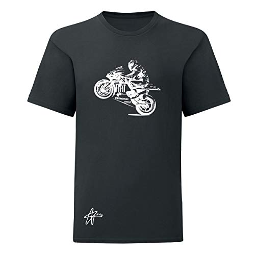 Art T-shirt, camiseta Rossi V 46, niña Negro
 9-11 Años