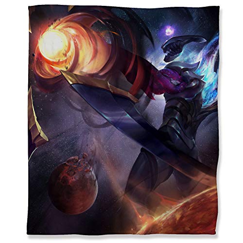 ARYAGO Manta polar de franela de 100 x 130 cm, de League Legends, manta de franela para sofá cama Dark Star Varus