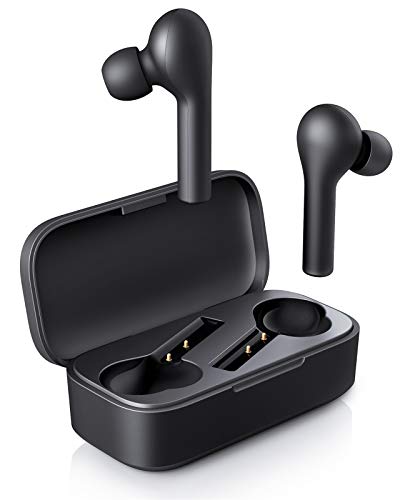 AUKEY Auriculares Bluetooth, Auriculares Inalámbricos Bluetooth 5 en la Oreja con Caja de Carga, Micrófono Incorporado, Control Táctil, Reproducción de 35 Horas para iPhone y Android