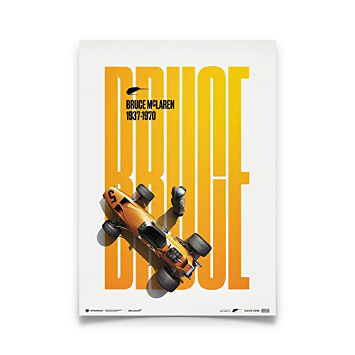 Automobilist | McLaren Papaya - Bruce McLaren especial - Spa-Francorchamps Circuit - 1968 | Edición Coleccionista | Tamaño de póster estándar 19 ¾ x 27 ½ pulgadas