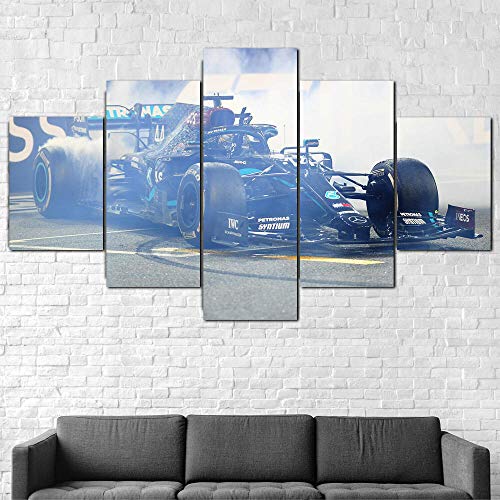 baixiangguo Fuori F1 Amg Stampe E Quadri Su Tela,Componibile Decorativi Dipinti Parete,5 Pezzi Canvas,Poster Di per Boy Bedroom,con Cornice-200 x 100 cm