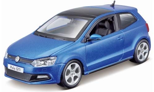 Bburago Volkswagen Polo V GTI - Modelo a escala 1:24, color azul metálico