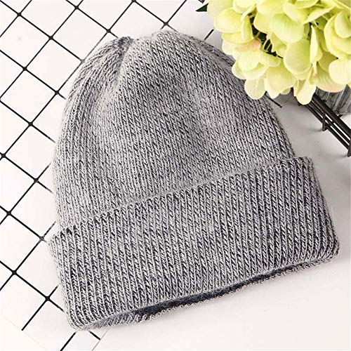 Beanie Hat Beanies Sombrero De Punto para Mujer Bonnet para Mujer Sombreros De Invierno-Dark_Grey