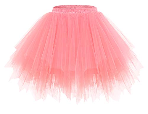 Bridesmay Mujeres Faldas Enaguas Cortas Tul Plisada Fiesta Tutu Ballet Coral S