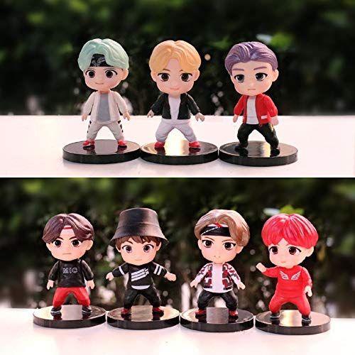 Bts Mini Idol Doll Deluxe Figure Play Set Bangtan Boys Cake Toppers Set Fingure Characters Juego De Figuras De Acción Juguetes Cake Toppers Para Bangtan Boys Suministros De Fiesta De Cumpleaños,7.5cm