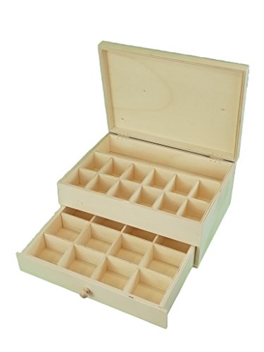 Caja joyero madera. En crudo, para pintar. Medidas (ancho/fondo/alto): 31 * 22 * 14 cms.