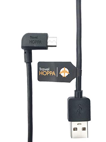 Cargador de coche para TomTom, cable Micro USB en ángulo recto de 1,5 m, para carga y sincronización de datos (ver compatibilidad en la descripción).