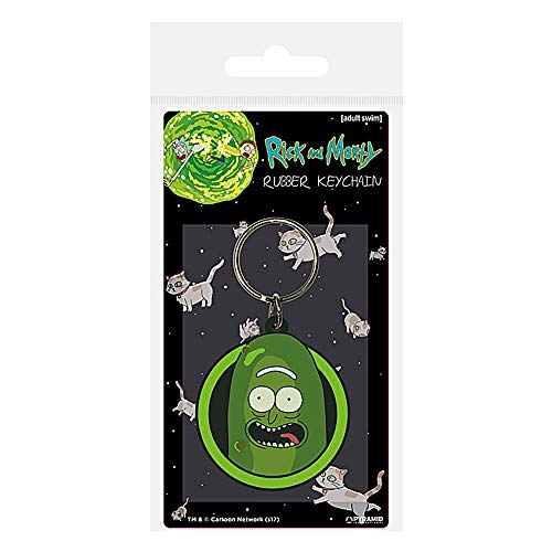 Cartoon Network Morty-Pickle Rick - Llavero de goma, multicolor, 4,5 x 6 cm