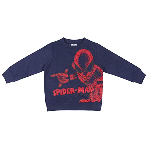 CERDÁ LIFE'S LITTLE MOMENTS 2200006245_T03A-C56 Sudadera de Algodón de Spiderman - Licencia Oficial Marvel, Azul, 3 años Unisex niños