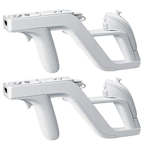 Cestbon 2 x Zapper Pistola de luz para Nintendo Wii Remote Controller,Blanco