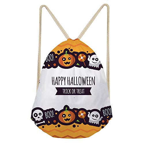 CHAQLIN Happy Halloween - Bolsa con cordón para guardar bolsas de gimnasio, color Halloween-14, tamaño small