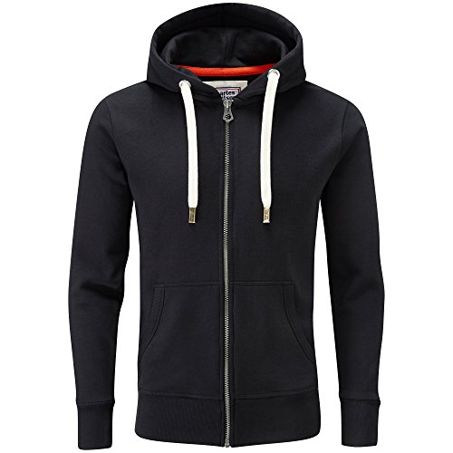 Charles Wilson Original Sudadera de Hombre Algodón Premium Capucha Cremallera (X-Large, Black (0819))