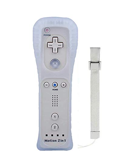 Controlador remoto incorporado Motionplus silicona mitón para Wii blanco