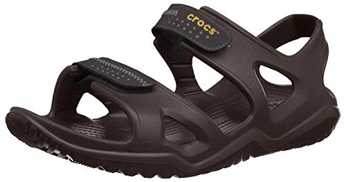 Crocs Swiftwater River Sandal M, Sandalias para Hombre, Marrón (Espresso/Black), 41/42 EU