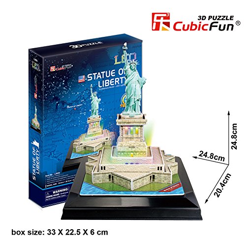 CubicFun 3D Puzzle LED Estatua DE LA Libertad 37 Piezas