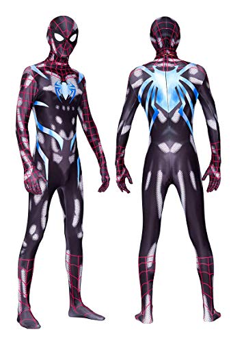 CXYGZLJ PS4 Deluxe Spider-Man Cosplay Disfraces, superhéroe Body Spandex Spandex Rendimiento de Halloween Jumpsuits Christmas Movie Fans Adult Children's Party Props,Kids L130