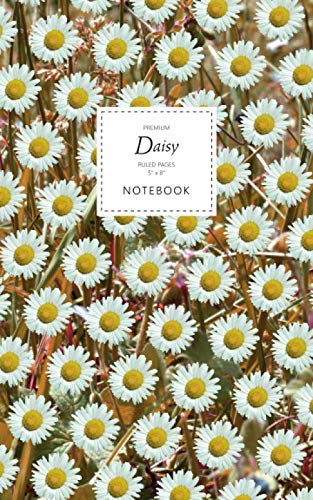 Daisy Notebook - Ruled Pages - 5x8 - Premium: (Golden Leaf Edition) Fun notebook 96 ruled/lined pages (5x8 inches / 12.7x20.3cm / Junior Legal Pad / Nearly A5)