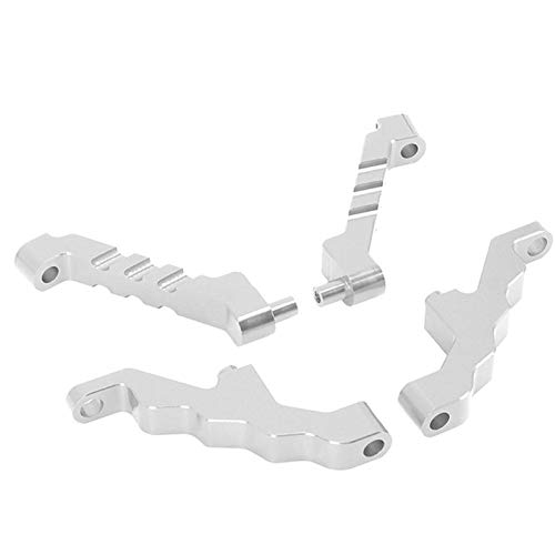 DAUERHAFT Soportes de Choque Delanteros de aleación de Aluminio Duradera Mecanizado de precisión CNC Soportes de Choque duraderos para RC para RC 1/5 HPI Racing Car Baja(85438S Silver)